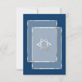 Carte de réponse d'invitation de Mitzvah de barre (Devant)