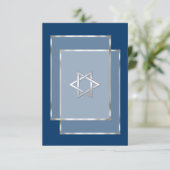 Carte de réponse d'invitation de Mitzvah de barre (Debout devant)
