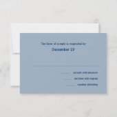 Carte de réponse d'invitation de Mitzvah de barre (Dos)