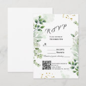Carte de réponse d'invitation de verdure moderne (Devant / Derrière)