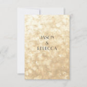 Carte de réponse dorée à l'invitation de mariage (Devant)