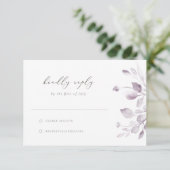 Carte de réponse Dreamy Foliage RSVP (Debout devant)