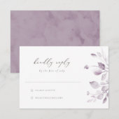 Carte de réponse Dreamy Foliage RSVP (Devant / Derrière)