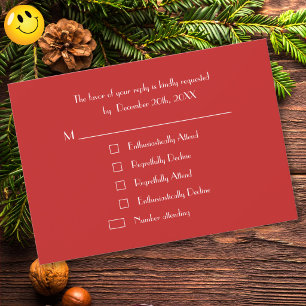 Carte de réponse drôle de Noël personnalisée pour