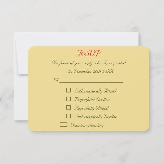 Carte de réponse drôle et personnalisée pour un ma (Devant)