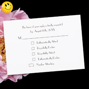 Carte de réponse drôle personnalisée pour invitati