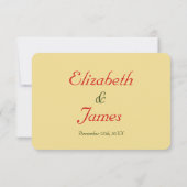 Carte de réponse drôle pour un mariage de Noël (Dos)