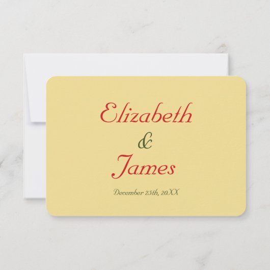 Carte de réponse drôle pour un mariage de Noël (Dos)