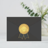 Carte de réponse du 50e anniversaire (Debout devant)