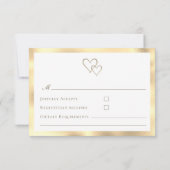 Carte de réponse du 50e anniversaire du Mariage d' (Dos)