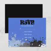 Carte de réponse du Bat mitzvah à barres SPLATÉES (Devant / Derrière)