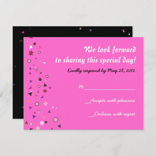 Carte de réponse du Bat mitzvah Abstact Tree of Li (Devant / Derrière)