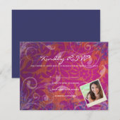 Carte de réponse du Bat mitzvah cool PHOTO COLLAGE (Devant / Derrière)