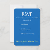 Carte de réponse du Bat mitzvah de barre RSVP (Dos)
