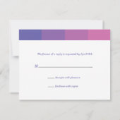 Carte de réponse du Bat mitzvah de couleur violet (Dos)