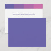 Carte de réponse du Bat mitzvah de couleur violet (Devant / Derrière)