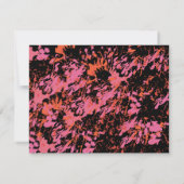 Carte de réponse du Bat mitzvah de fleurs de print (Dos)