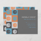 Carte de réponse du Bat mitzvah de la barre de BAS (Devant / Derrière)