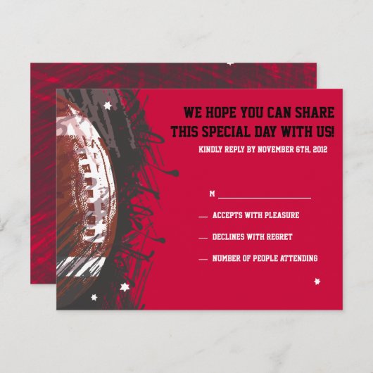 Carte de réponse du Bat mitzvah de la barre de foo (Devant / Derrière)