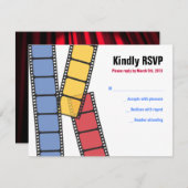 Carte de réponse du Bat mitzvah de la barre HOLLYW (Devant / Derrière)