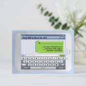 Carte de réponse du Bat mitzvah de la barre TEXTER (Debout devant)