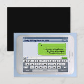 Carte de réponse du Bat mitzvah de la barre TEXTER (Devant / Derrière)