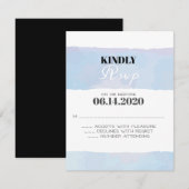 Carte de réponse du Bat mitzvah de la barre WATERC (Devant / Derrière)