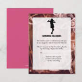 Carte de réponse du Bat mitzvah de la fête dansant (Devant / Derrière)