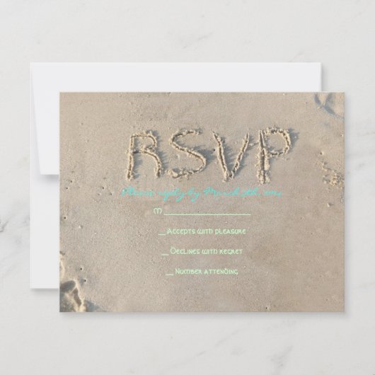Carte de réponse du Bat mitzvah de plage SANDY (Devant)