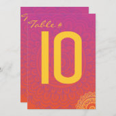 Carte de réponse du Bat mitzvah HAMSA à main rouge (Devant / Derrière)