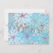 Carte de réponse du Bat mitzvah KINDA BLUE FLEURS (Dos)