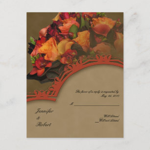 Carte de réponse du bouquet Fall Rose