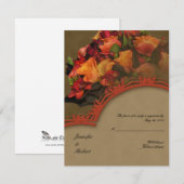Carte de réponse du bouquet Fall Rose (Devant / Derrière)