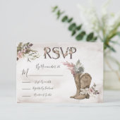 Carte de réponse du Cheval d'aquarelle Cowboy Boot (Debout devant)