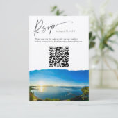 Carte de réponse du code QR de destination du lac (Debout devant)