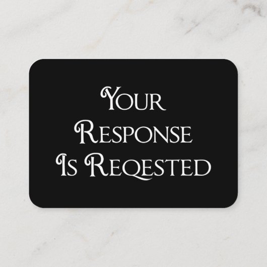 Carte de réponse du code QR RSVP (Dos)