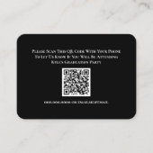 Carte de réponse du code QR RSVP (Devant)