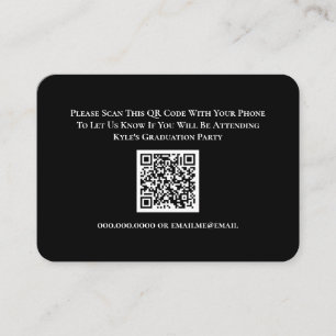 Carte de réponse du code QR RSVP