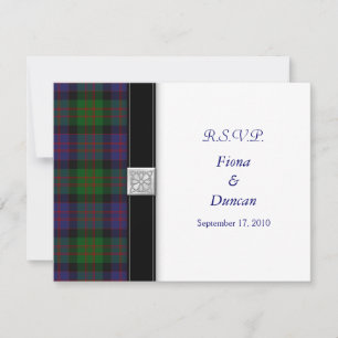 Carte de réponse du Mariage celte MacDonald Tartan