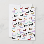 Carte de réponse du Mariage Cute Dachshund (Dos)