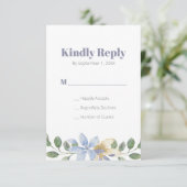 Carte de réponse du Mariage d'aquarelle de couleur (Debout devant)