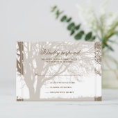 Carte de réponse du Mariage de automne de chêne Br (Debout devant)