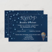 Carte de réponse du Mariage de ballon à air chaud  (Devant / Derrière)