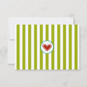 Carte de réponse du Mariage de bande verte de chau (Dos)