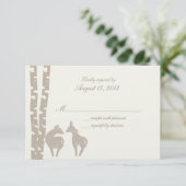 Carte de réponse du Mariage de Birch Woodland (Debout devant)