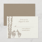 Carte de réponse du Mariage de Birch Woodland (Devant / Derrière)