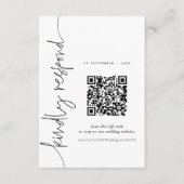 Carte de réponse du Mariage de calligraphie élégan (Devant)