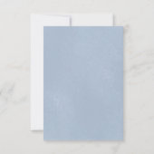 Carte de réponse du Mariage de crête florale bleu  (Dos)