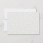 Carte de réponse du Mariage de dentelle blanche (Dos)