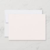 Carte de réponse du Mariage de dentelle rose-champ (Dos)